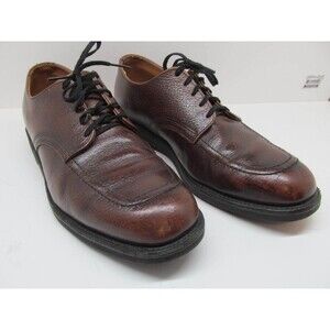Redwing 9340 Vintage Mens Brown Pebbled Leather Apron Toe Derbys Size US 9 D